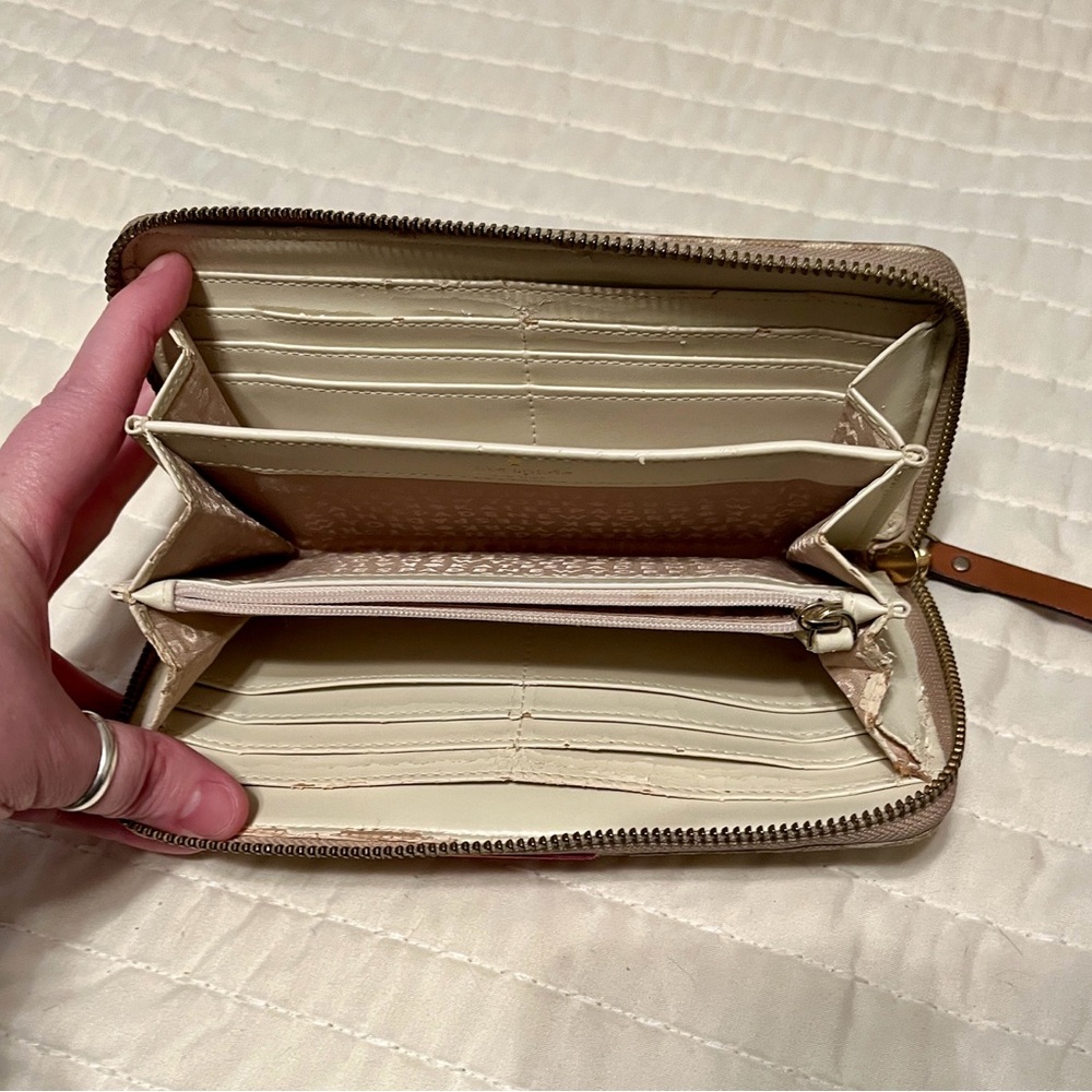 Kate Spade Stucco Beige and Tan Long Wallet - Picture 5 of 15